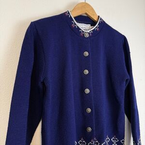Jersild Norwegian Navy Cardigan Size Small
